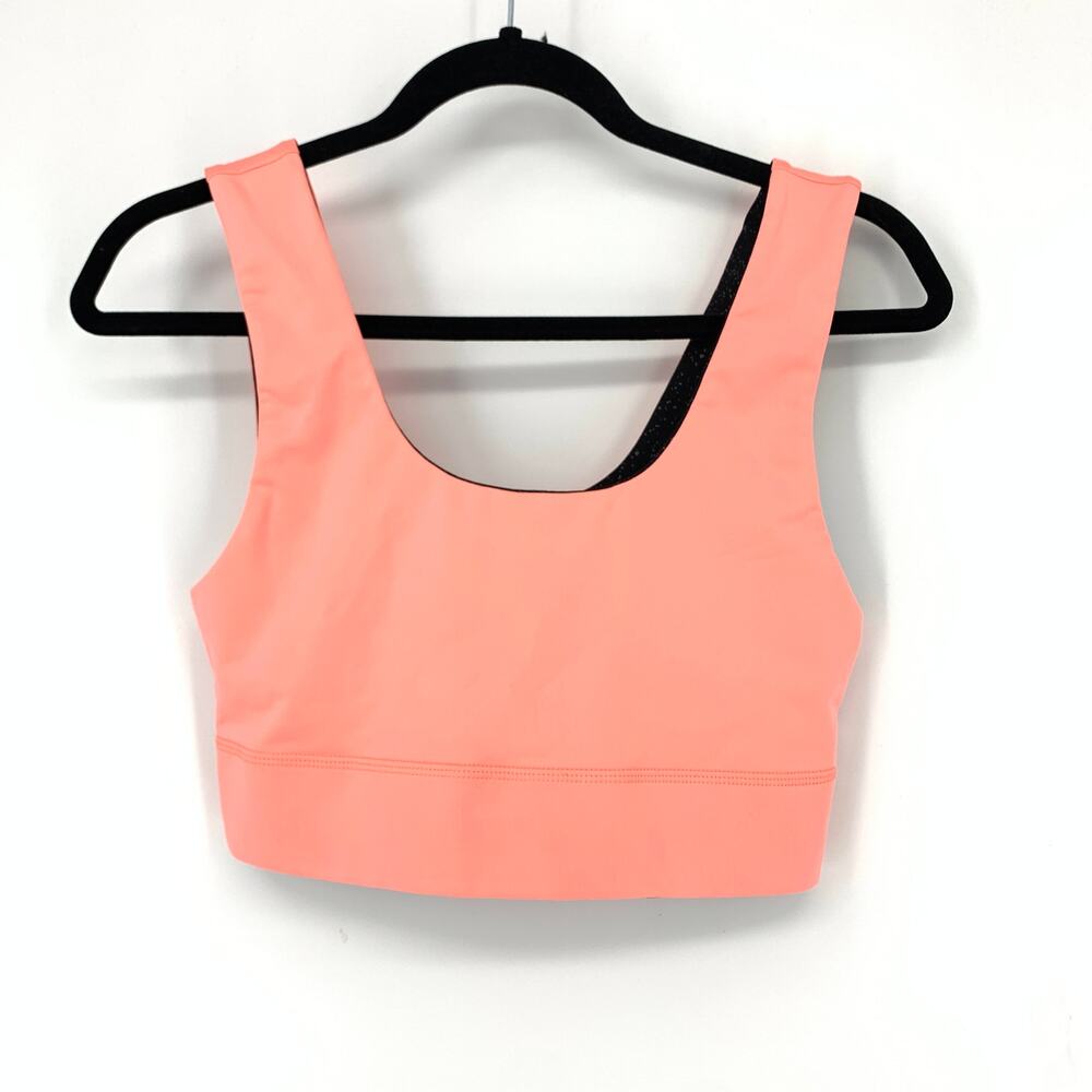 Fabletics Sports Bra Women's Approx Size S Peach Stretch Scoop Neck Reversible